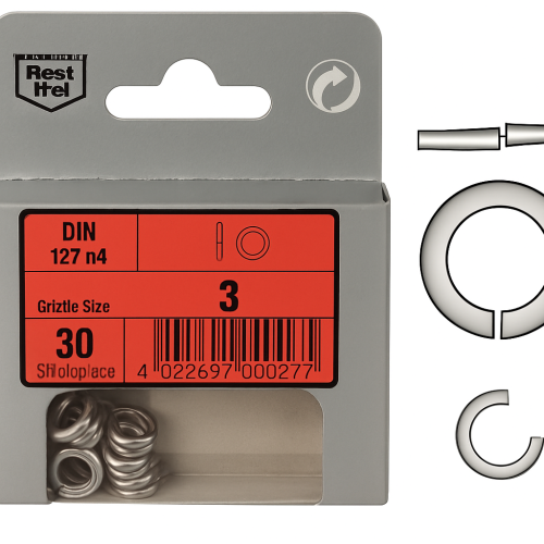 Blister 30pcs Stainless Washers 3mm Din 127