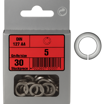 Blister 30pcs Stainless Washers 5mm Din 127 Blister 30pcs Stainless Washers 5mm Din 127