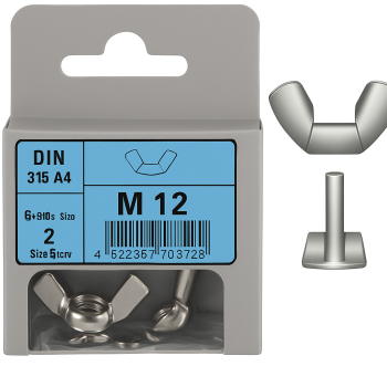 Wing Nuts DIN 315 mm M12 Pack of 2
