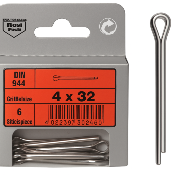 Blister 6pcs Stainless Cotter Pins 4 x 32 Din 94