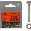 Vis Machine Philips à Tête Plate DIN 965 + Écrous 3x20 mm Paquet de 8 pcs