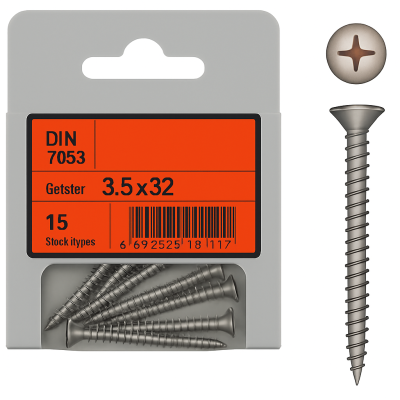 Oval Head Phillips Tapping Screws DIN 7983 mm 3.5x32 Pack of 15 Oval Head Phillips Tapping Screws DIN 7983 mm 3.5x32 Pack of 15