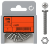 Pan-Hebel Phillips Maschinen-Schrauben DIN 7985 + Muttern 3x16 mm Packung mit 10