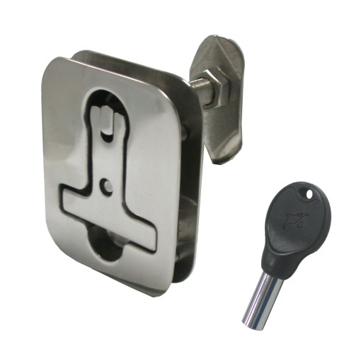 Stainless Latch for Hatches 97 x 80mm with Key